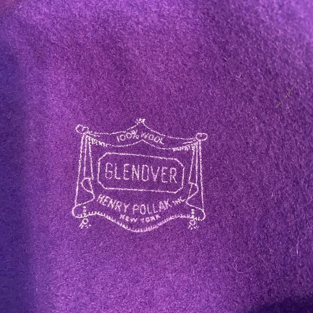 Vintage Glenover Henry Pollak Fascinator Purple Feathered Hat